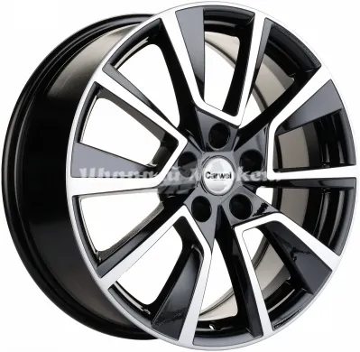 ДискCarwel Чаны 1802 (Geely Coolray) 7JxR18 PCD5x114.3 ET50 DIA67.1, Чёрный глянцевый с полированной лицевой частью